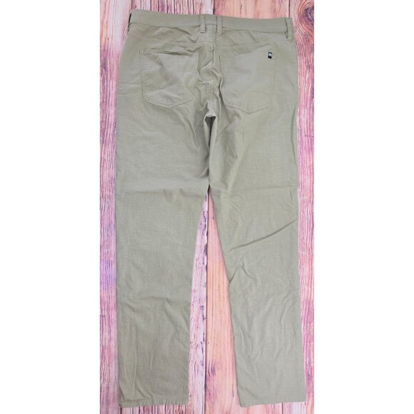 Travis Mathew Mens Khaki Stretch Pants Size 34x32 - Picture 2 of 7
